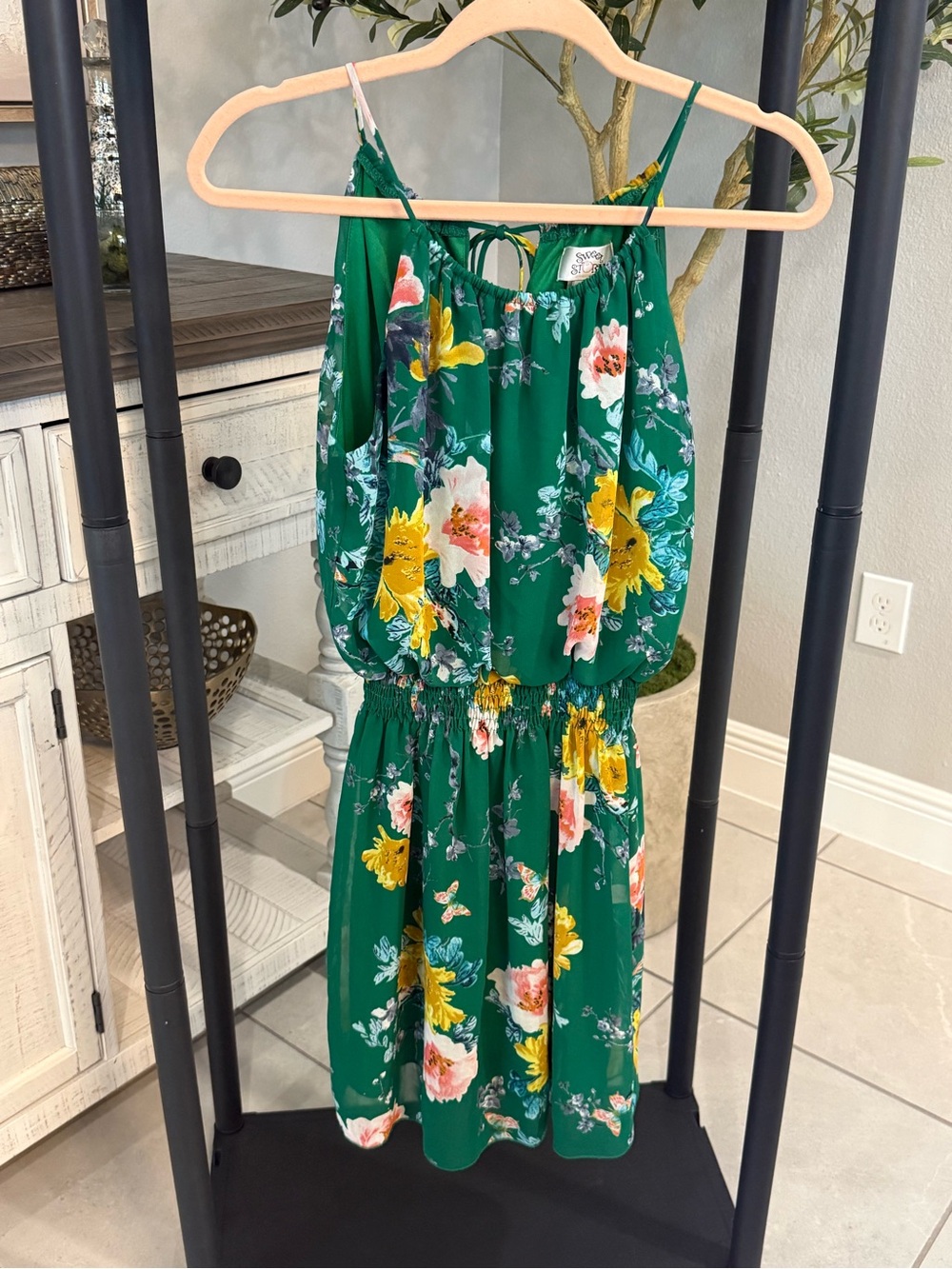 Sweet Storm Green Floral Sundress